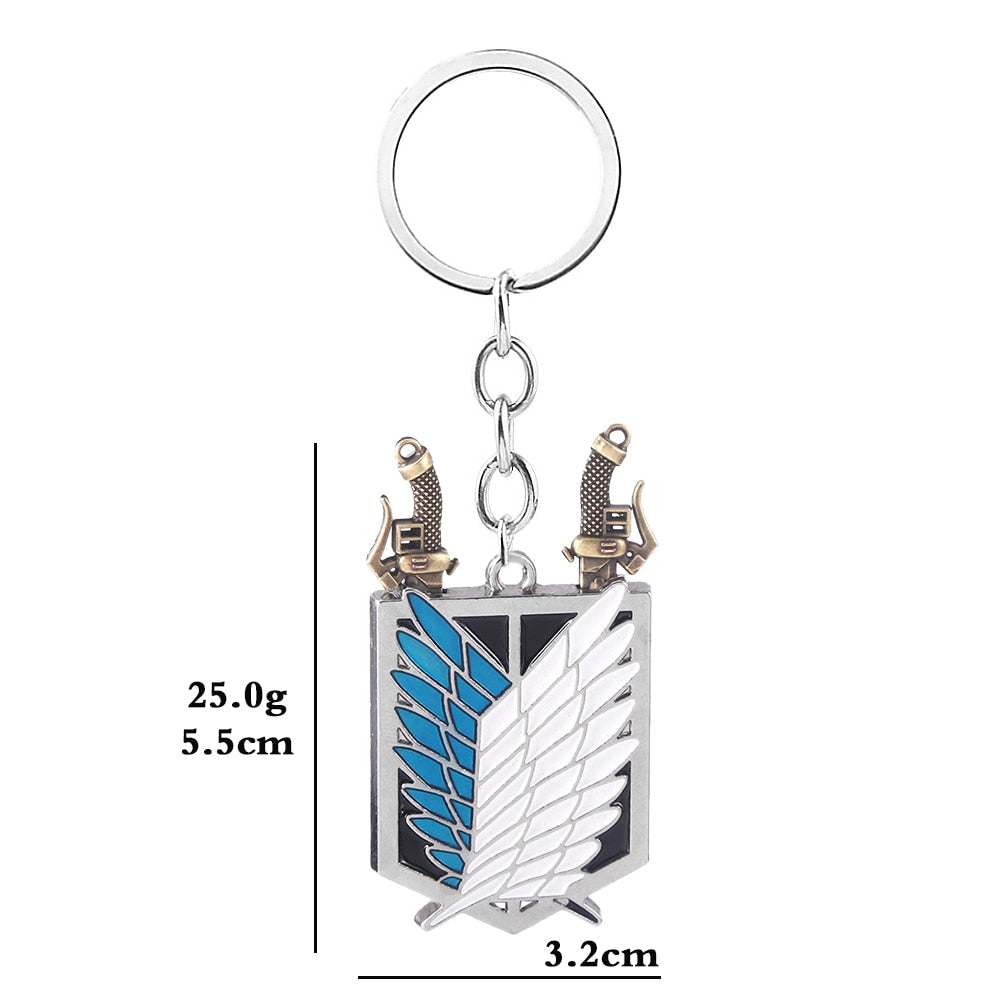 Chaveiro, Colar e Bracelete Attack on Titan