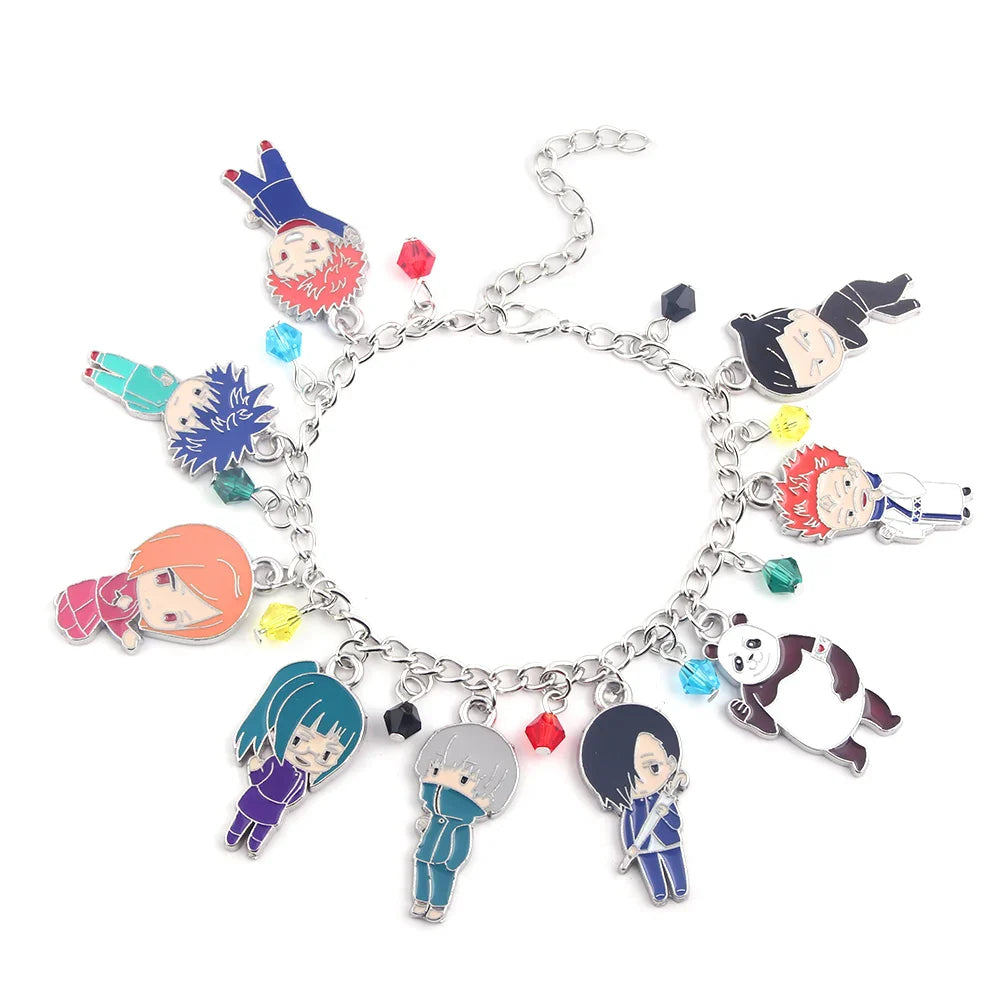 Bracelete Pulseira Jujutsu Kaisen Chibi, 12 Chibis