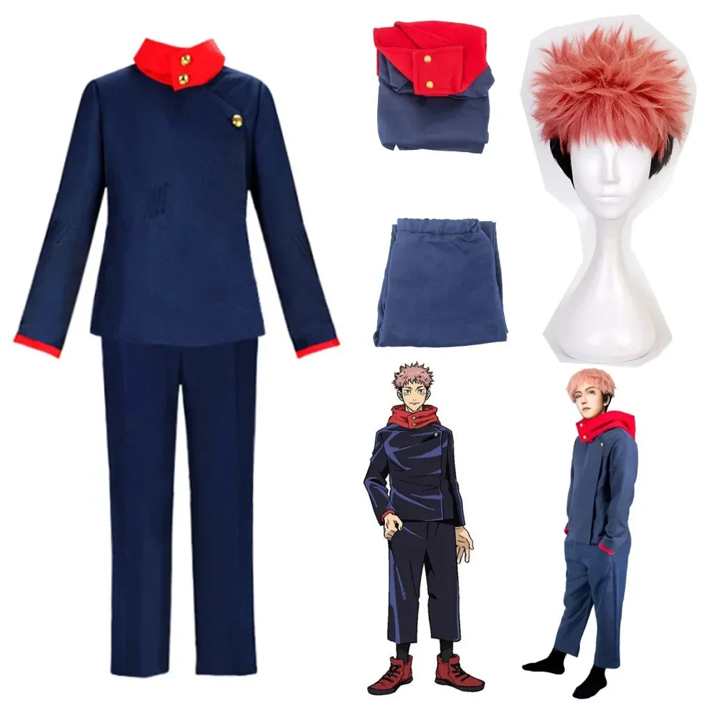 Fantasia Cosplay Adulto e Infantil Yuji Itadori