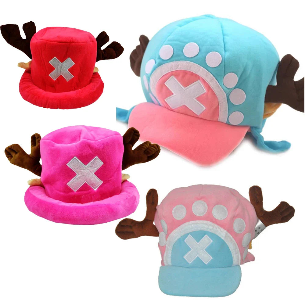 Chapéu Cosplay Tony Tony Chopper Pelúcia, One Piece