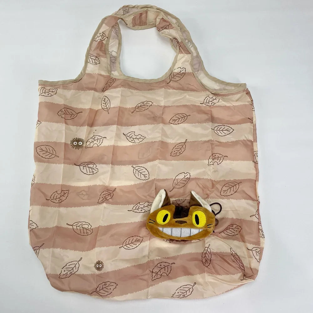Ecobag Ghibli com Chaveiro – Totoro, Jiji, Catbus e Mais