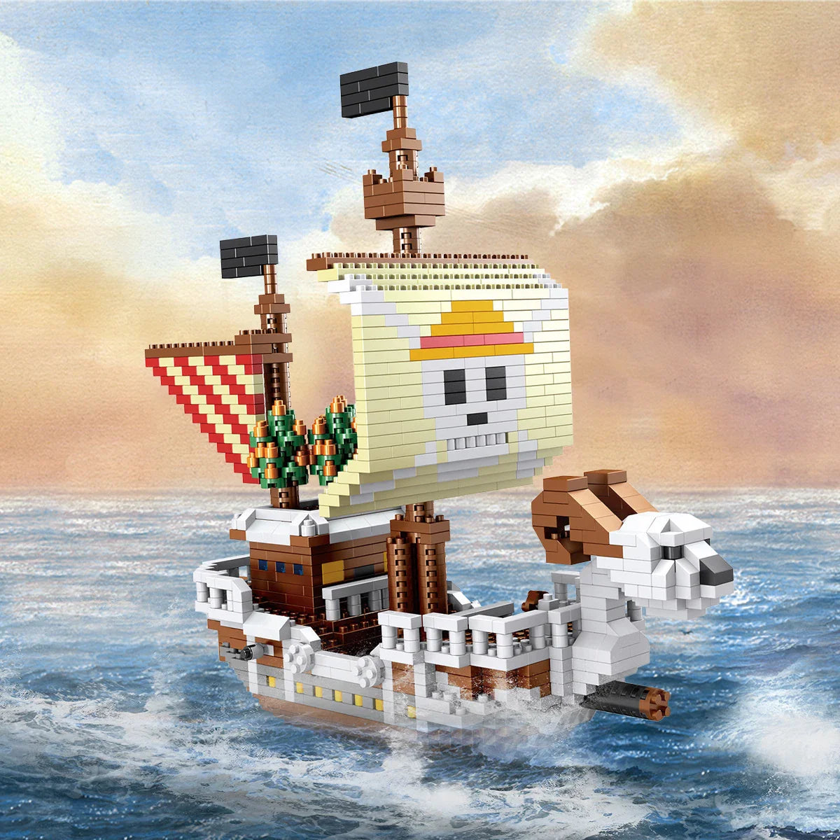 Navios One Piece de Montar, Sunny, Merry, Yuda e Polar Tang
