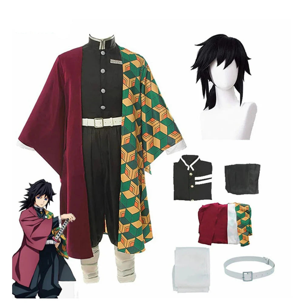 Fantasia Cosplay Infantil Giyu Tomioka