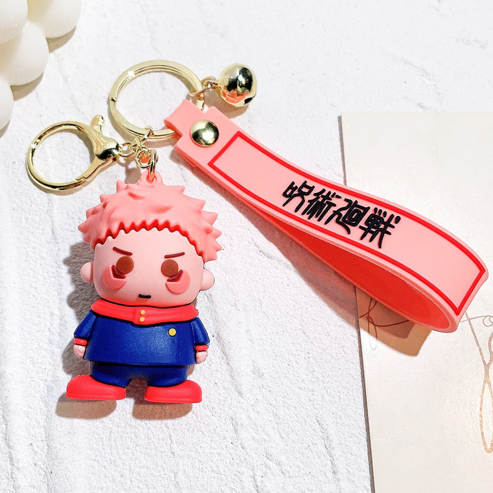 Chaveiro JJK Chibi, Kit com Personagens + Pingente Temático