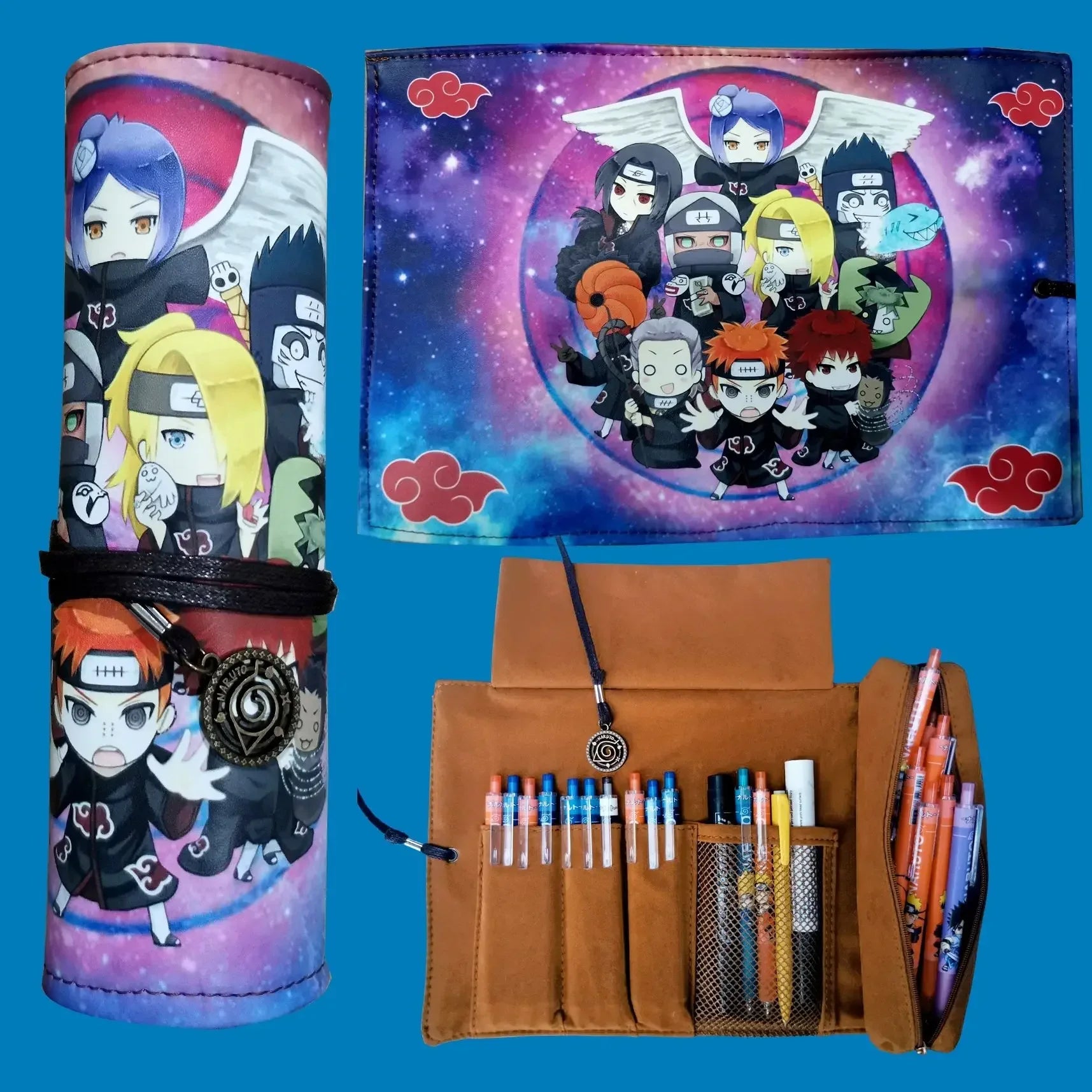 ESTOJO DE CANETAS - NARUTO SHIPPUDEN