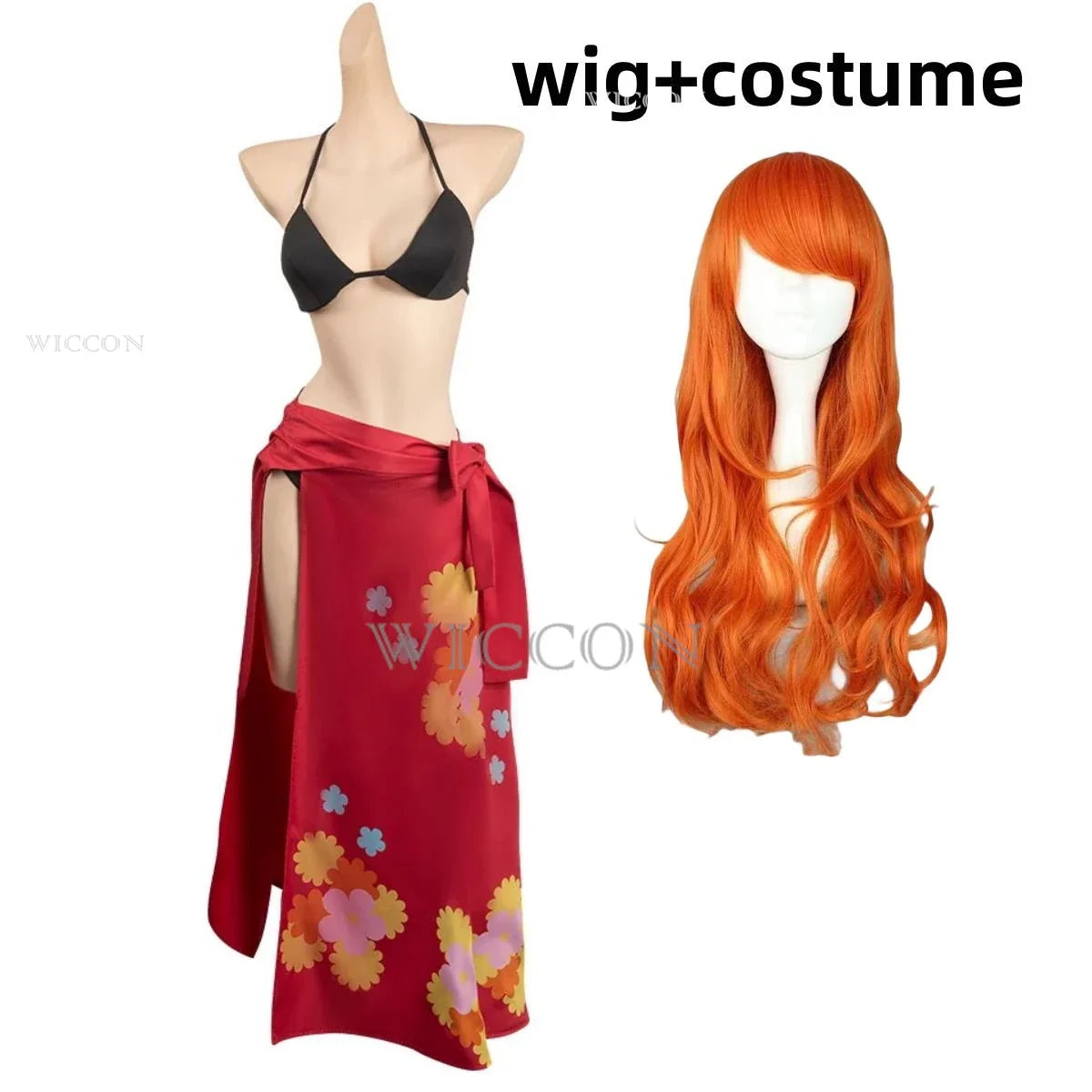 BIQUÍNI COSPLAY NAMI COM SAIA, ONE PIECE