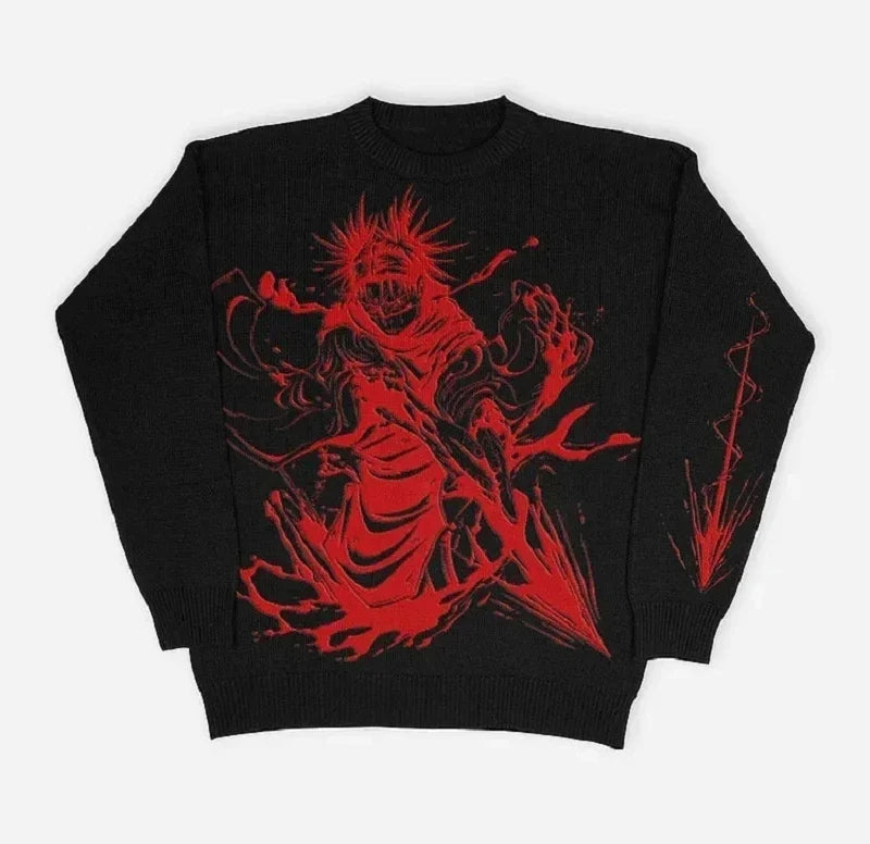 Suéter Oversized Mangá Harajuku Streetwear