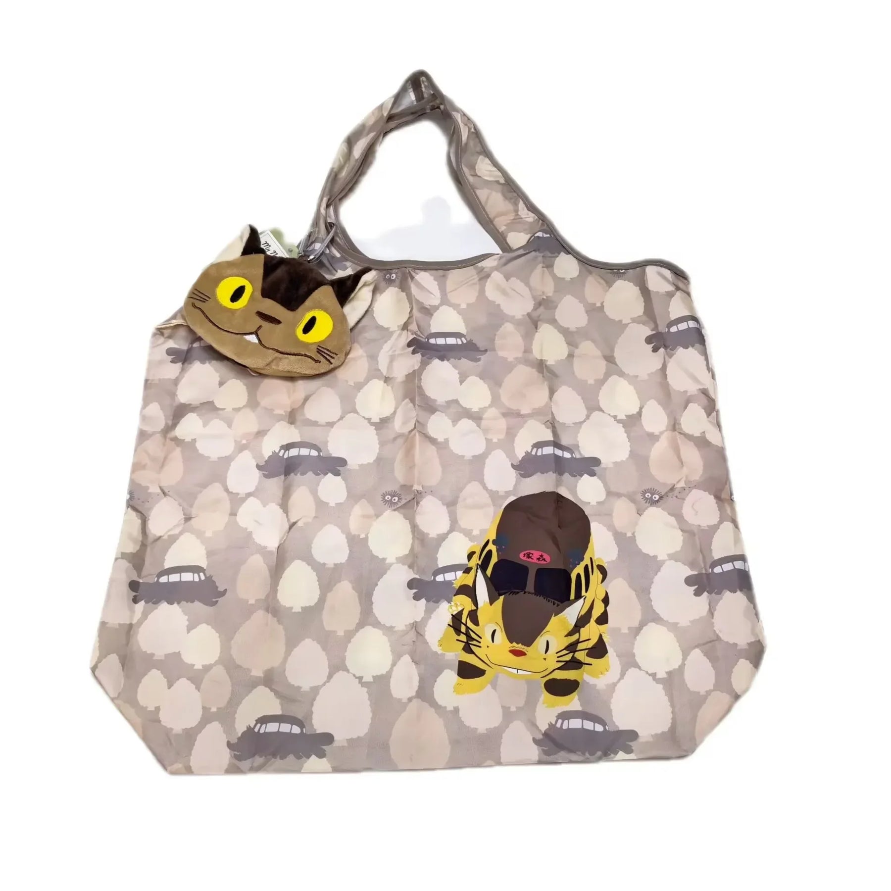 Ecobag Ghibli com Chaveiro – Totoro, Jiji, Catbus e Mais