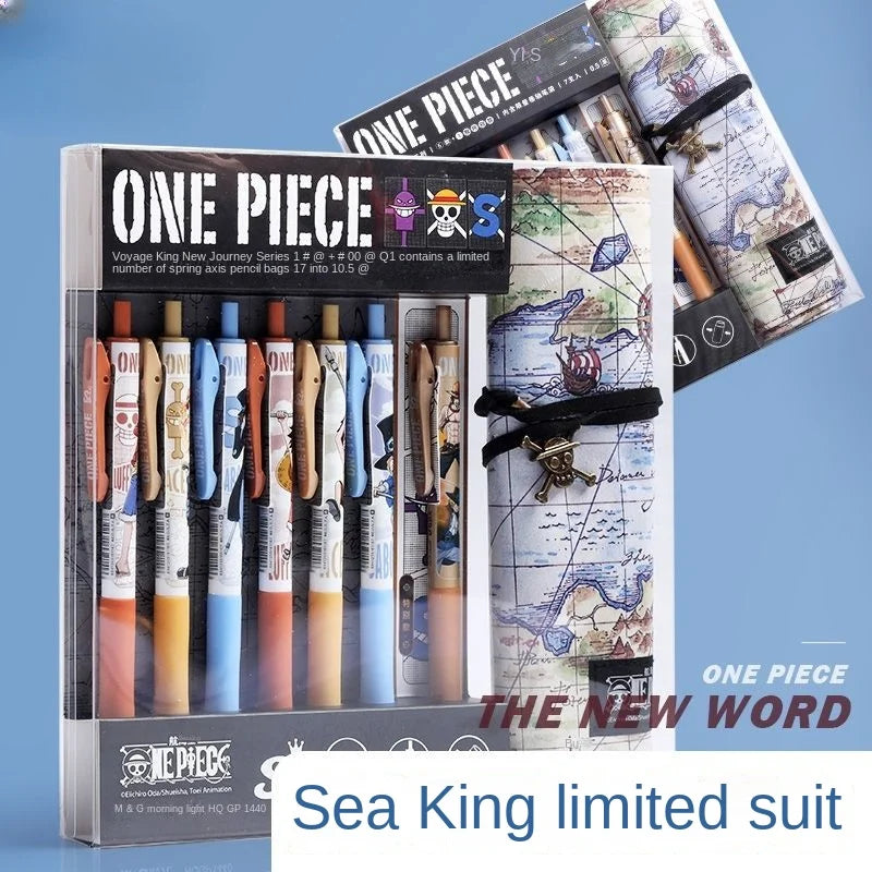 Kit de Canetas e Estojo Mapa do Tesouro, One Piece Rolo Exclusivo