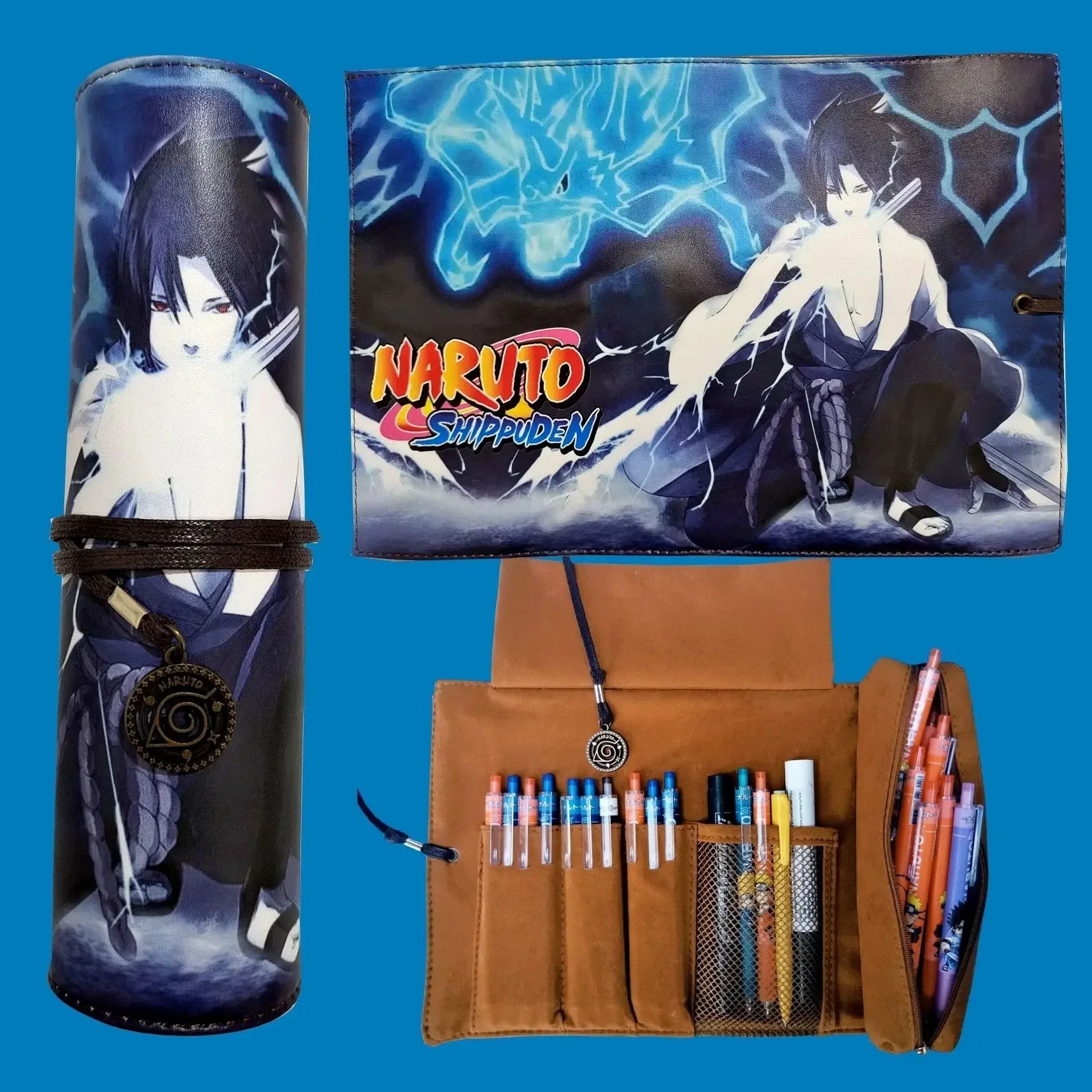 ESTOJO DE CANETAS - NARUTO SHIPPUDEN
