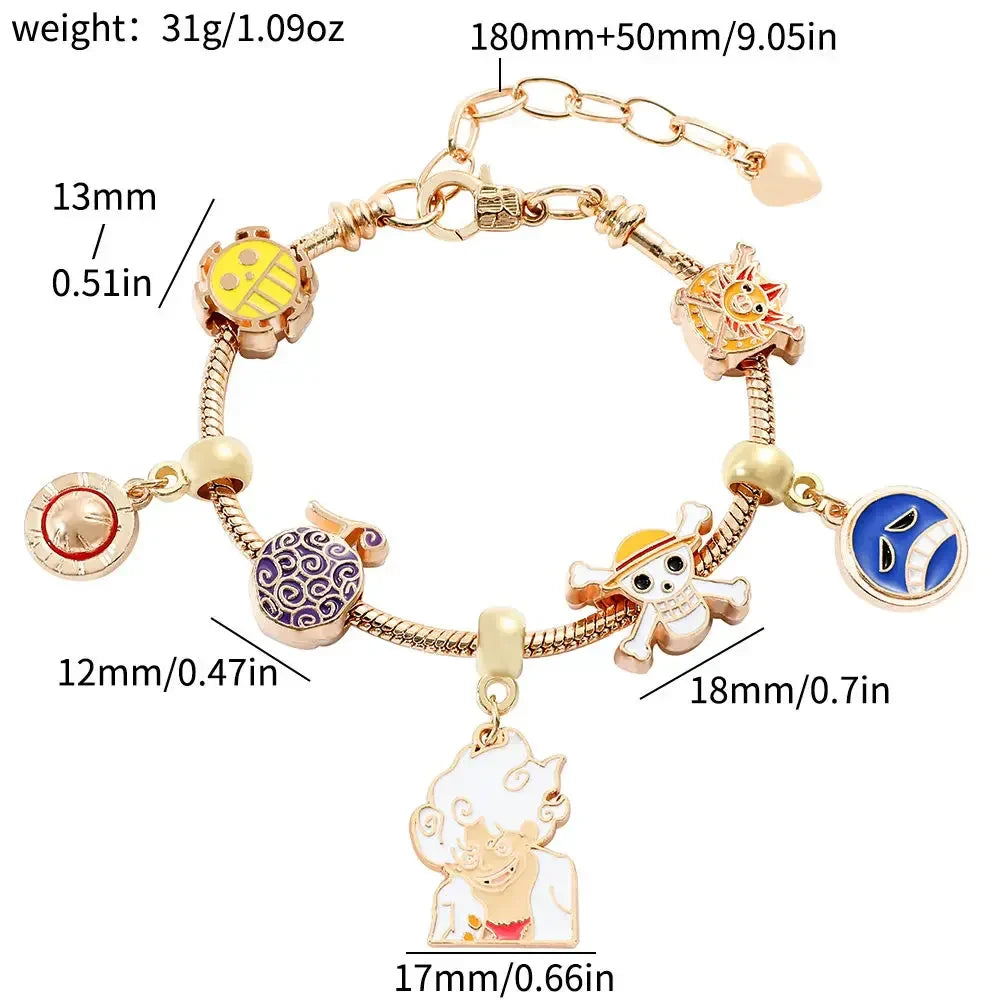 Pulseira Bracelete Pandora One Piece Monkey D. Luffy