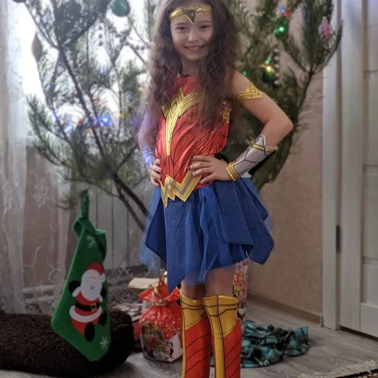 Fantasia Cosplay Infantil Wonder Woman