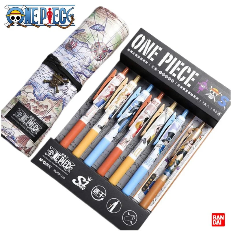 Kit de Canetas e Estojo Mapa do Tesouro, One Piece Rolo Exclusivo