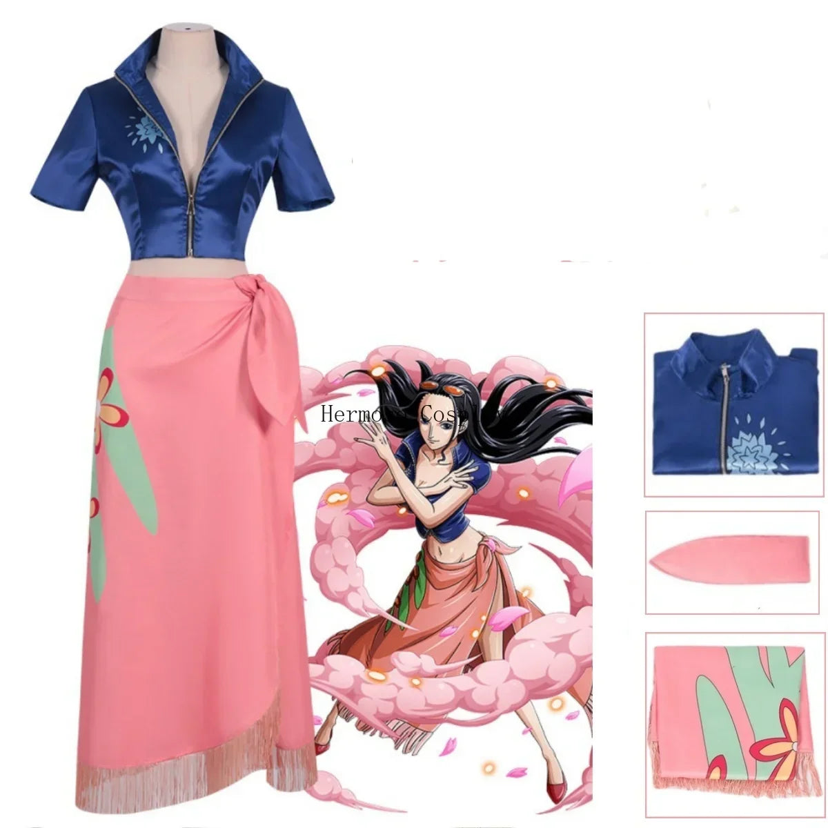 Fantasia Cosplay Adulto Nico Robin Sabaody