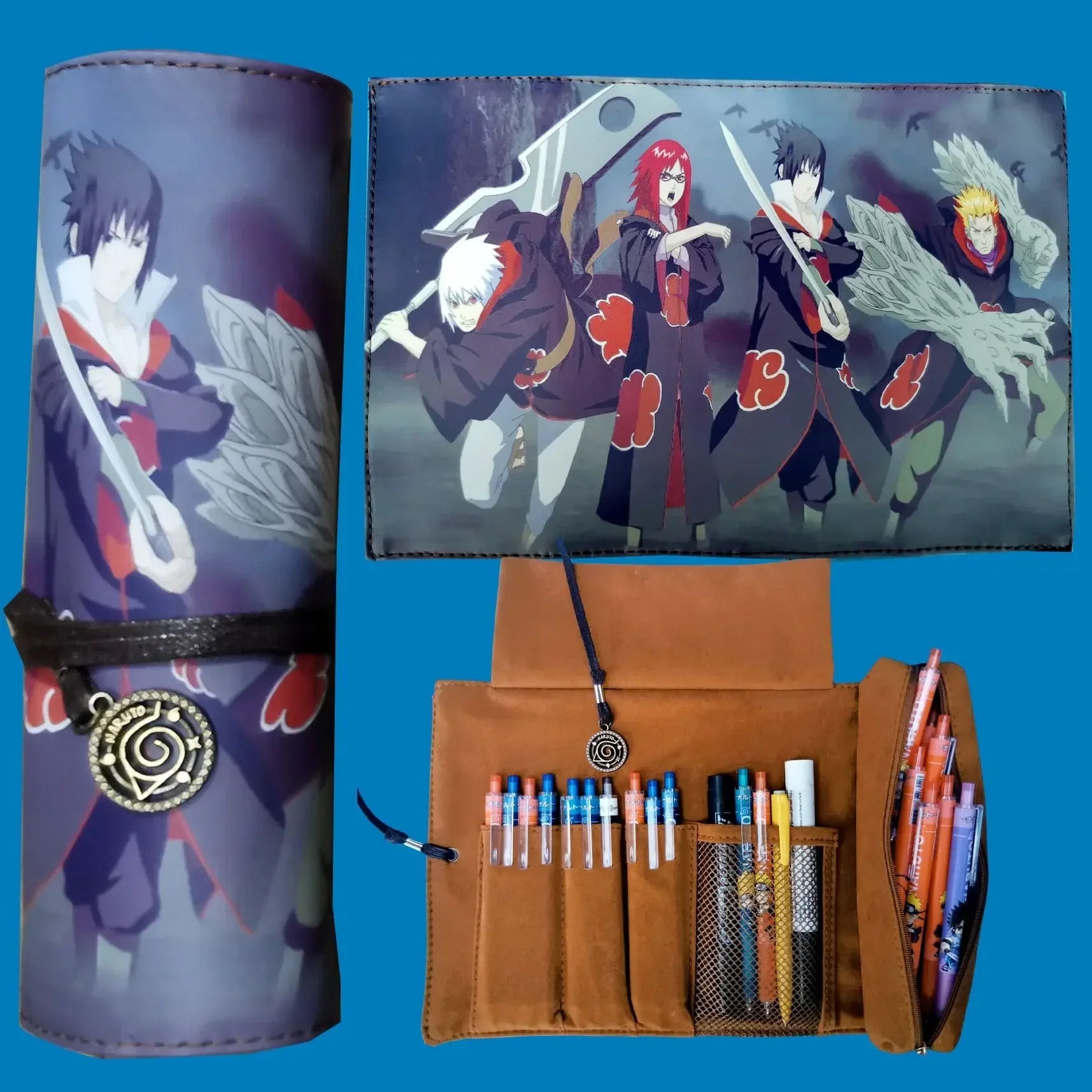 ESTOJO DE CANETAS - NARUTO SHIPPUDEN
