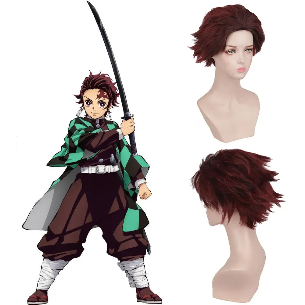 Fantasia Cosplay Adulto e Infantil Tanjiro Kamado