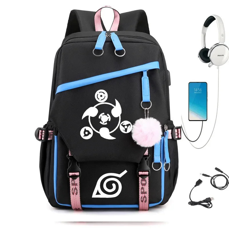 MOCHILA NARUTO EM LONA