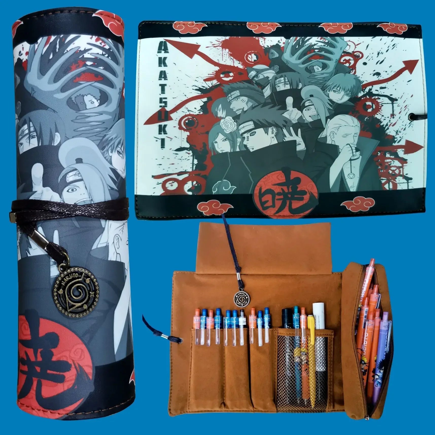 ESTOJO DE CANETAS - NARUTO SHIPPUDEN