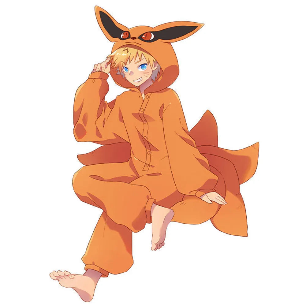 Pijama Cosplay Adulto Kurama Kigurumi, Naruto