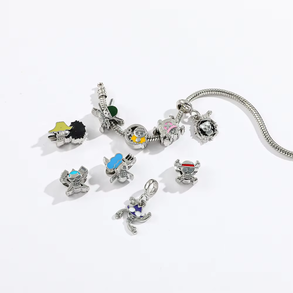 Pulseira Bracelete Pandora One Piece Monkey D. Luffy
