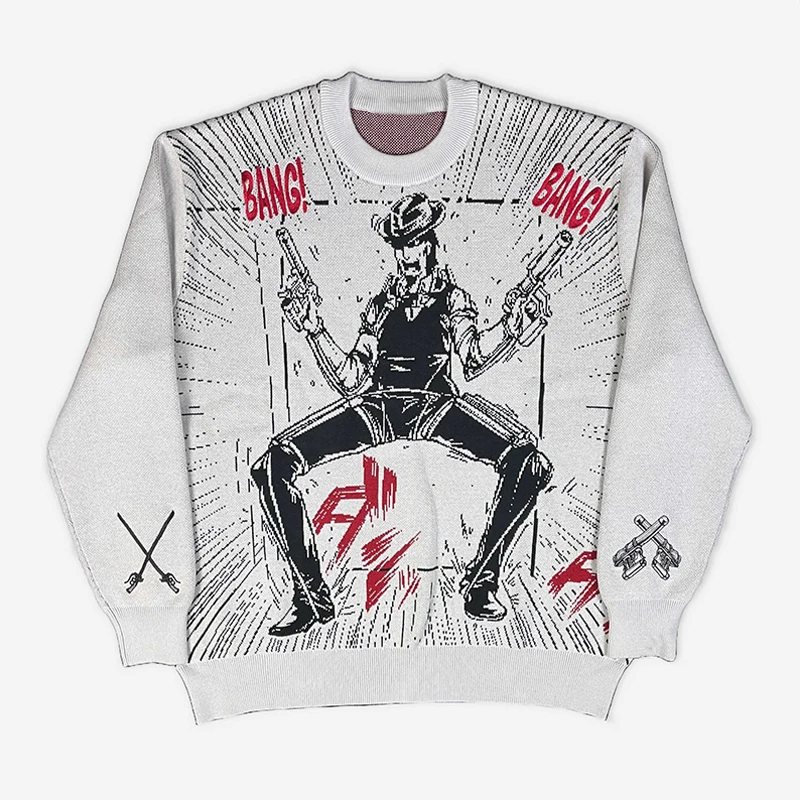 Suéter Oversized Mangá Harajuku Streetwear