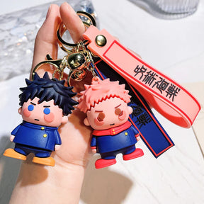 Chaveiro JJK Chibi, Kit com Personagens + Pingente Temático