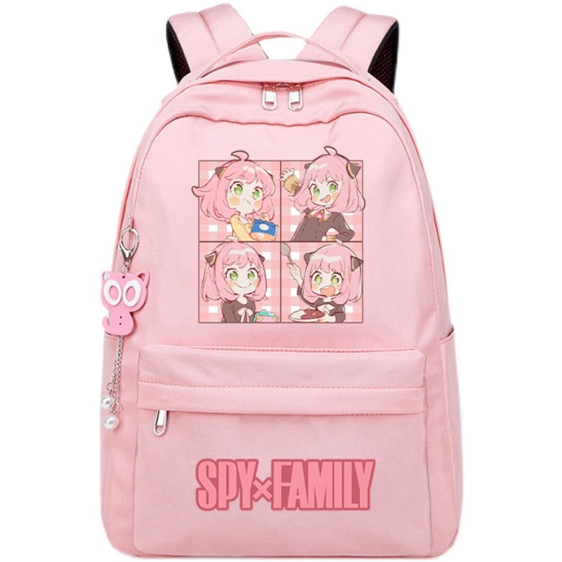 Mochila Anya Cutie, Spy x Family + Chaveiro Corujinha (Brinde)