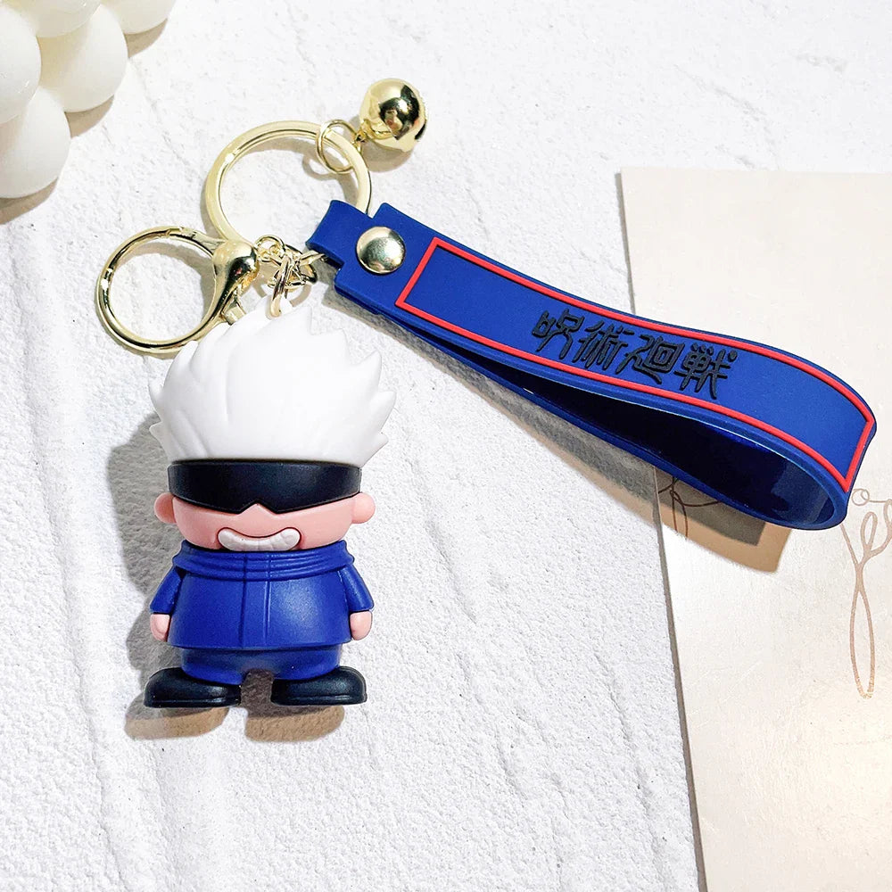 Chaveiro JJK Chibi, Kit com Personagens + Pingente Temático