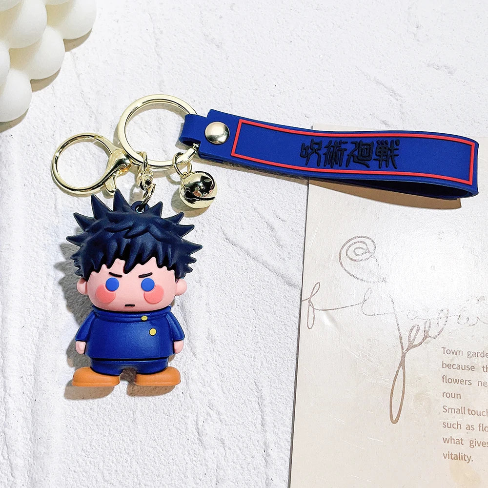 Chaveiro JJK Chibi, Kit com Personagens + Pingente Temático