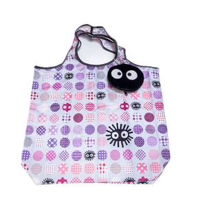 Ecobag Ghibli com Chaveiro – Totoro, Jiji, Catbus e Mais